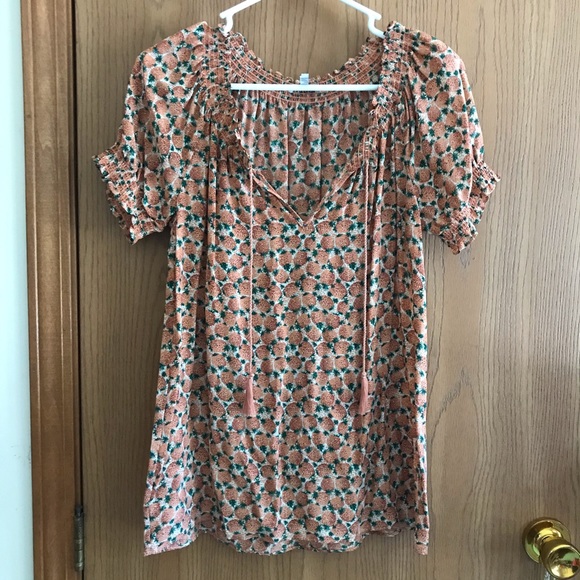 Joie Pineapple Blouse - Sz xs - Picture 1 of 3
